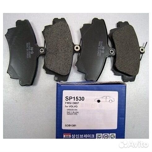 Колодки дисковые Sangsin SP1530