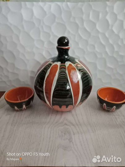 Штоф и пиалки,керамика СССР