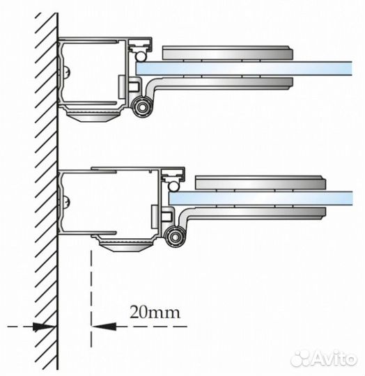 Душевая дверь Burlington Slider C8S+C17