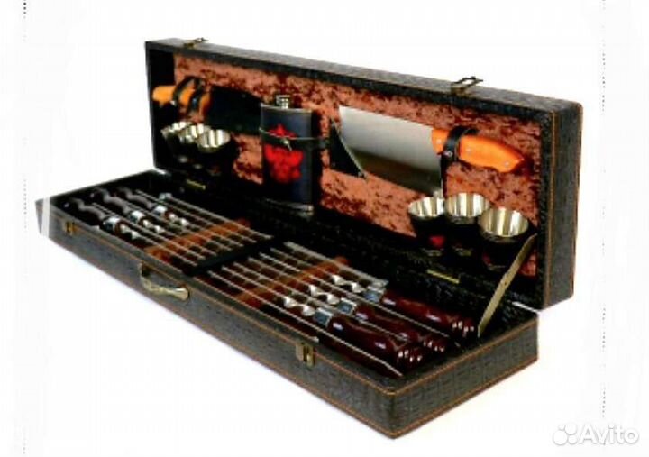 Набор шампуров в коробке подарочный