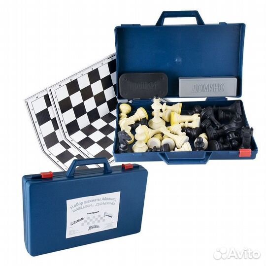 Настольная игра 3в1,шахматы, шашки, домино