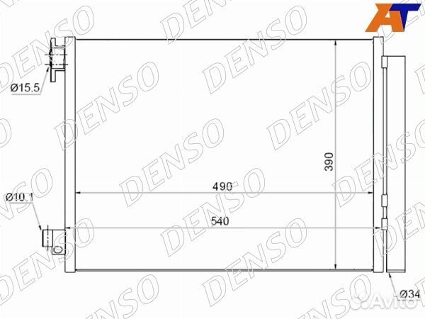 Радиатор кондиционера renault clio 13, renault kap