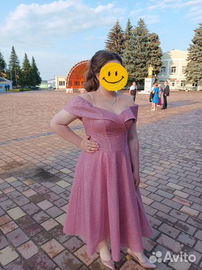 Вечернее платье 48 50 размер розовое