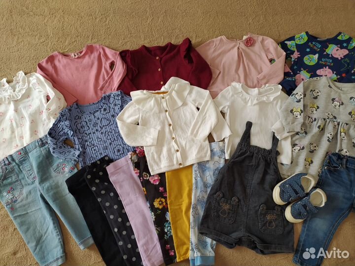 Пакет фирменных вещей для девочки 86 92 см Next