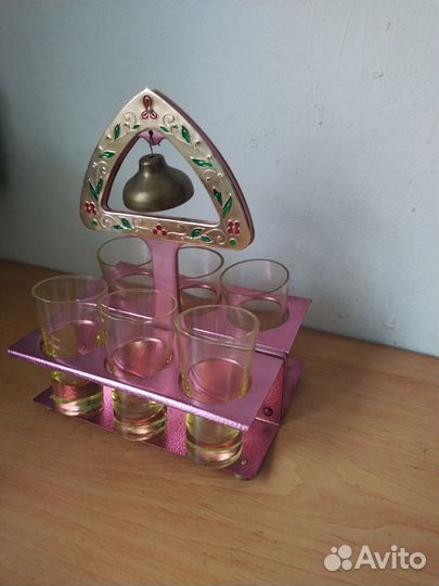 Рюмочный набор (набор стопок) с колокольчиком