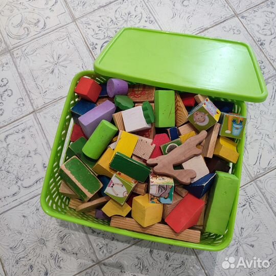 Кубики детские деревянные