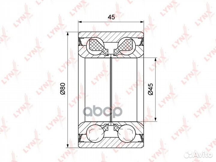 Подшипник ступицы lynxauto WB-1148 WB-1148
