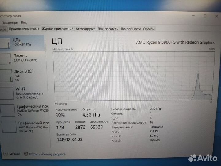 Ноутбук asus ROG Zephyrus G15 новый (центр)