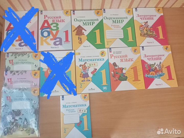 Учебники и рабочие тетради 1 класса шкроссии 1и2ч