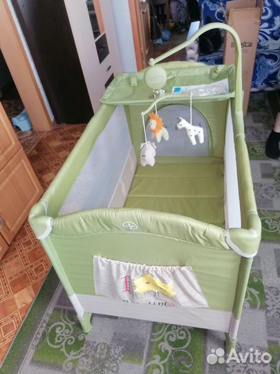 Детская кроватка манеж складная babyton