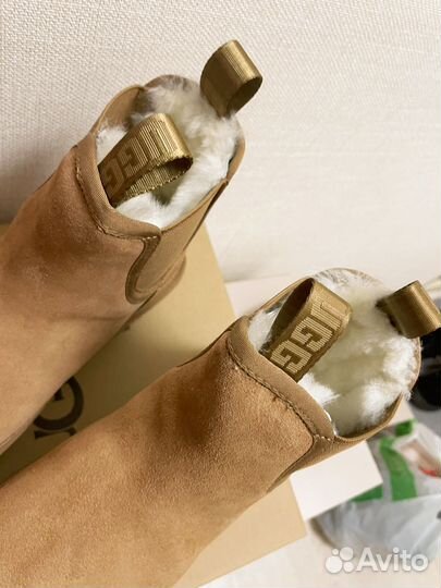 Угги женские UGG на платформе рыжие