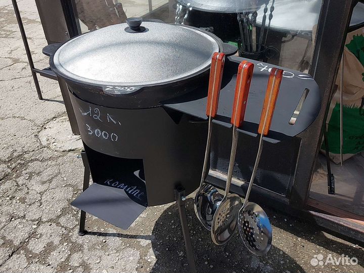 Казан чугунный с печью