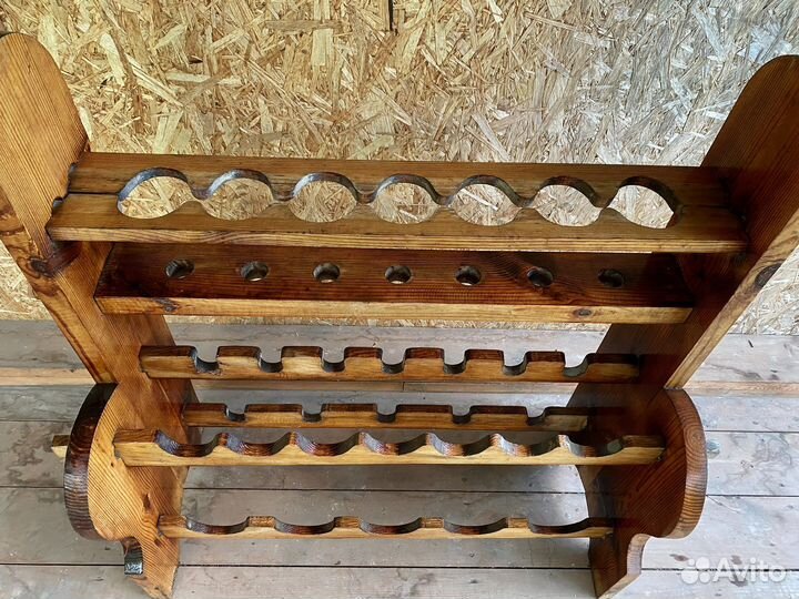 Бутылочница винтажная/Стеллаж для хранения бутылок