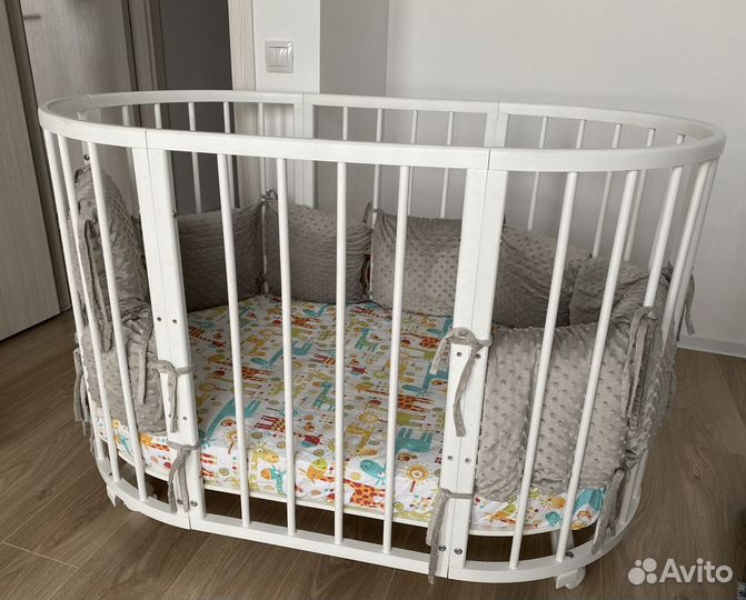 Детская кровать трансформер круглая