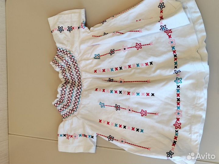 Платье детское 74-80 размер белое