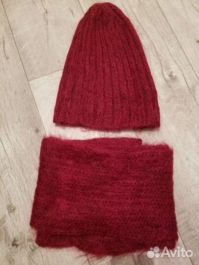 Шапка бини и шарф