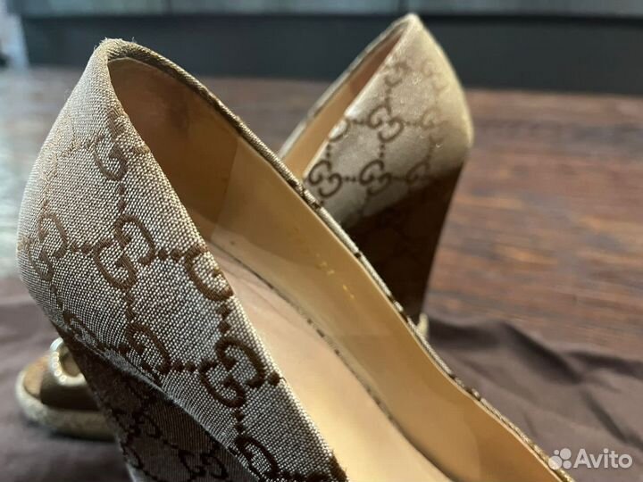 Туфли на танкетке Gucci 37 оригинал