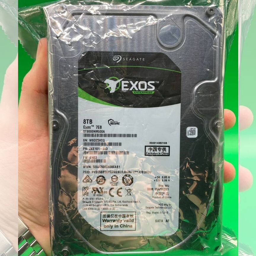 [ST8000NM000A] 8тб Seagate Exos St8000nm000a