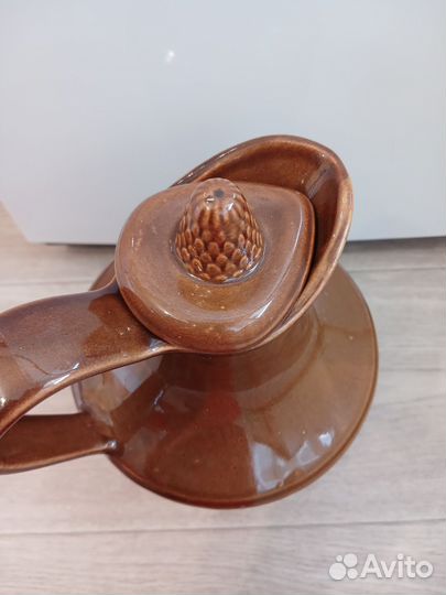 Глиняный кувшин с крышкой СССР