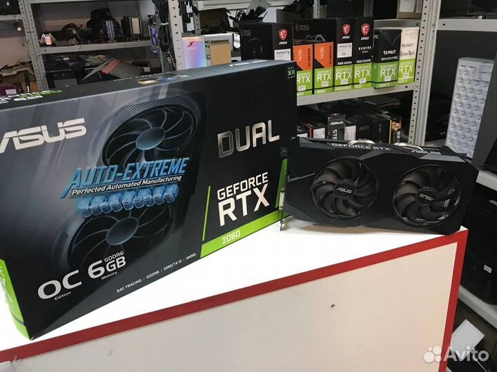 Видеокарта Asus RTX 2060 dual EVO OC 6 Gb