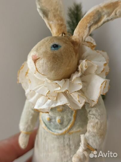 Зайка и хрюшка, ватные игрушки