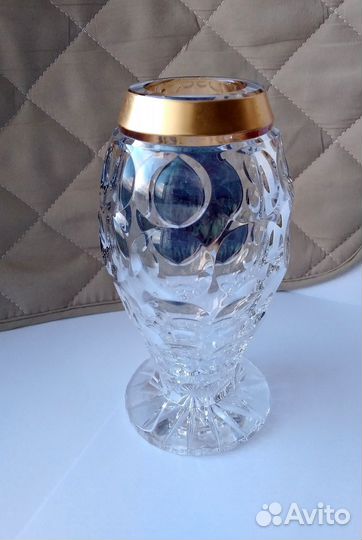Хрустальная винтажная ваза