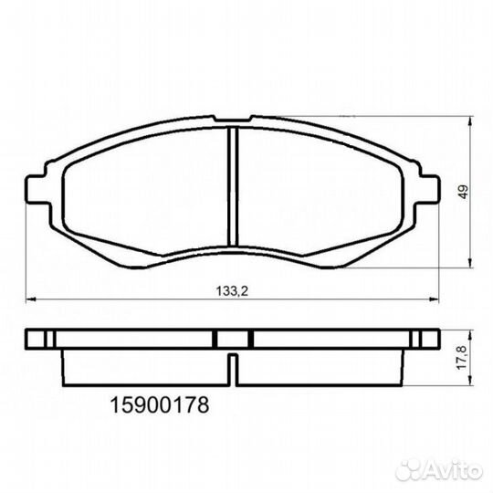 Колодки передние Chevrolet Aveo I II