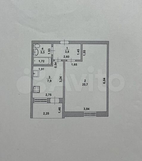 1-к. квартира, 35,7 м², 2/5 эт.