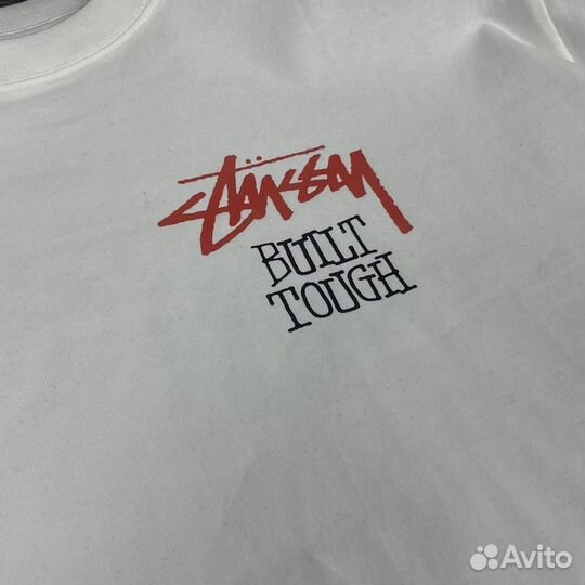 Хлопковая футболка stussy built tough lux