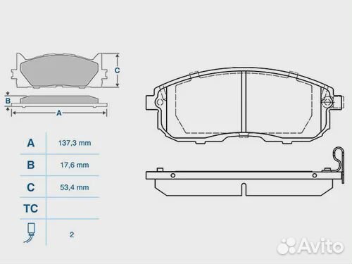 Колодки тормозные cworks C11CR1068