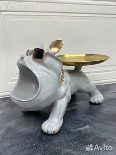 Статуэтка бульдог ключница конфетница