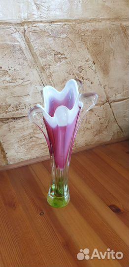 Ваза цветное стекло СССР