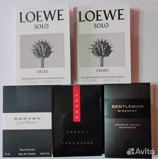 Фирменные пробники парфюма люкс для мужчин