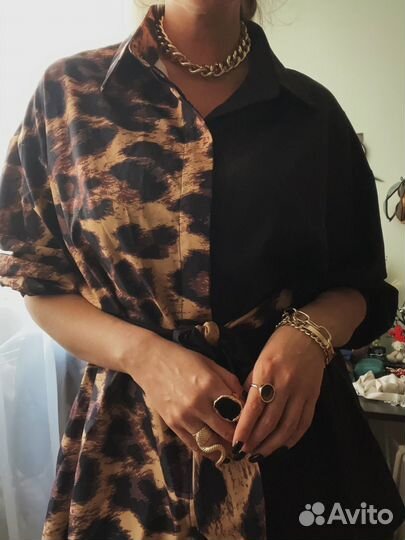 Платье леопардовое новое