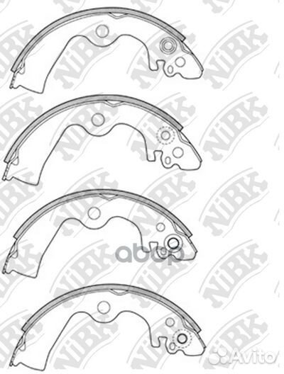 Колодки тормозные барабанные задние NiBK FN1204
