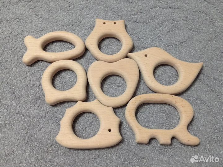 Деревянные грызунки игрушки