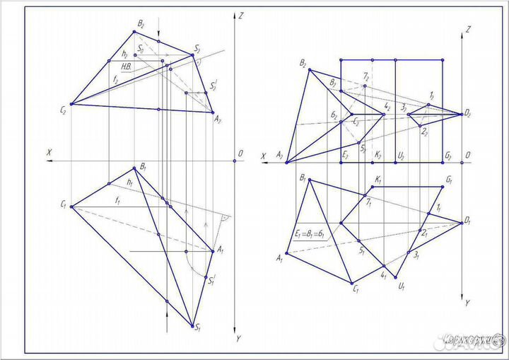 Начертательная геометрия и инженерная графика курс
