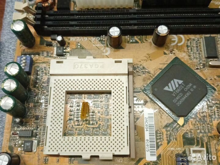 PGA370 ISA GA-6VEM Dimm-128 + радиатор ретро