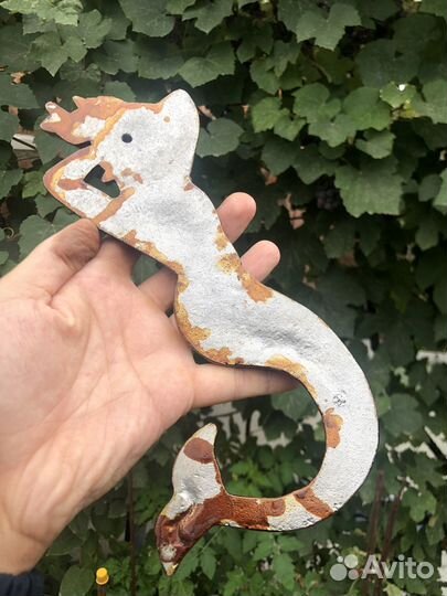 Русалка на стену пано металл СССР