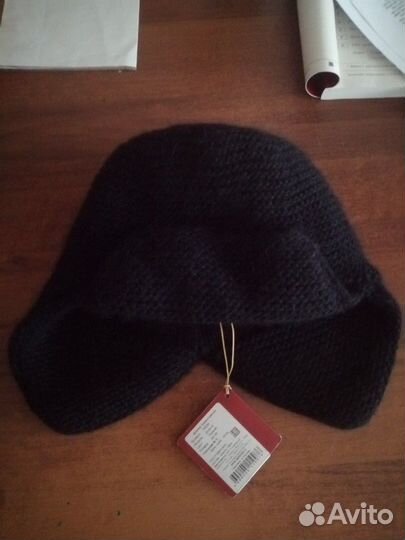 Шапка-ушанка вязаная La Planda