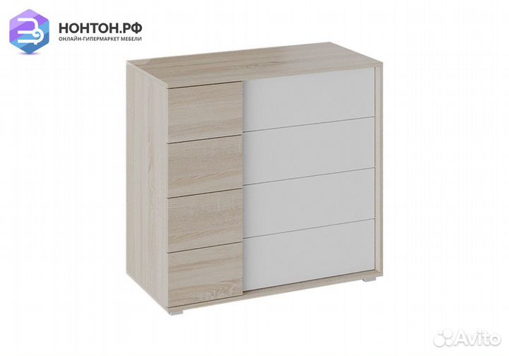 Комод Валери дуб сонома / белый ясень
