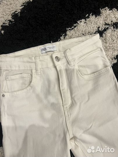 Джинсы zara белые 42