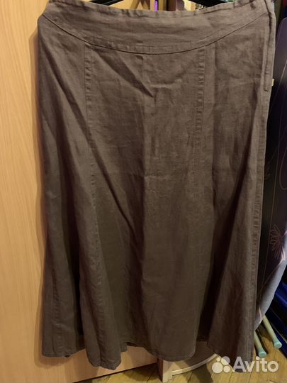 Юбка длинная лен