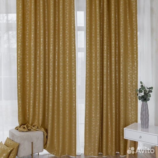 Комплект Шторы и Тюль Гала Амаретто+Вуаль