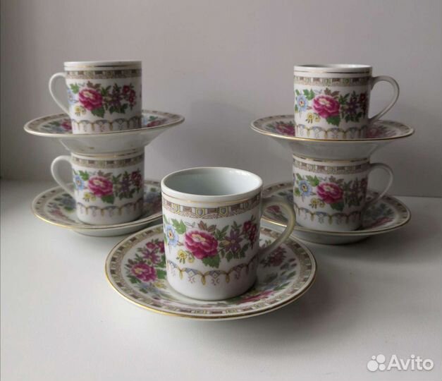 Чашка с блюдцем фарфор