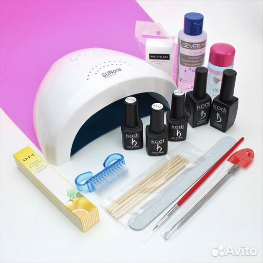 Набор для маникюра с лампой 48 Вт и kodi