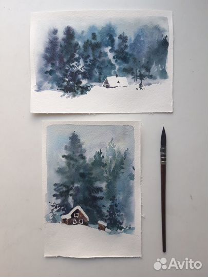 Картины акварелью