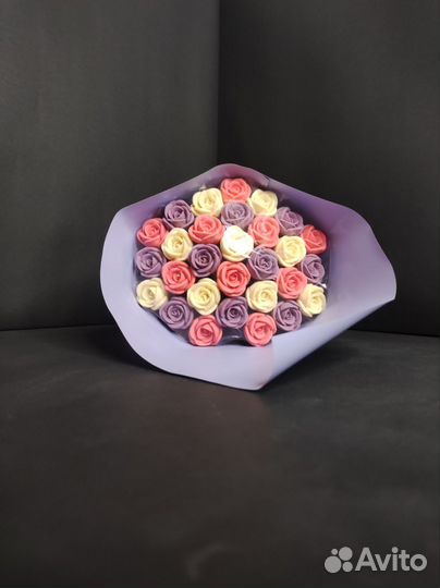 Букет Роз из Белого Бельгийского Шоколада - 29шт