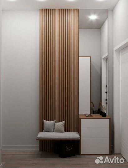 Дизайнерский ремонт новостройки (работа +материал)