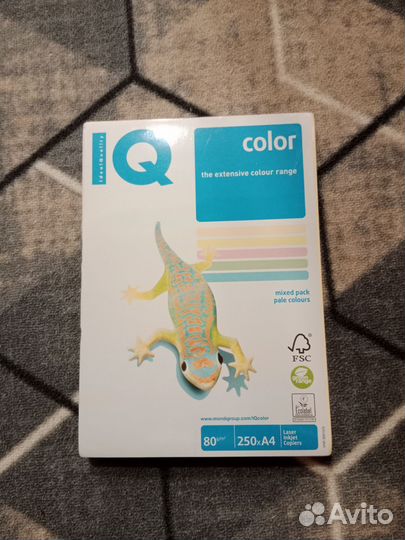 Бумага цветная IQ color А4